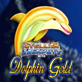 Dolphin Gold with Stellar Jackpots slot icon by Lightning Box Game, available at 10bet Casino